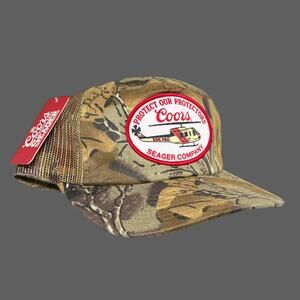 Seager x Coors Banquet Camo Helo Trucker Snapback NWT